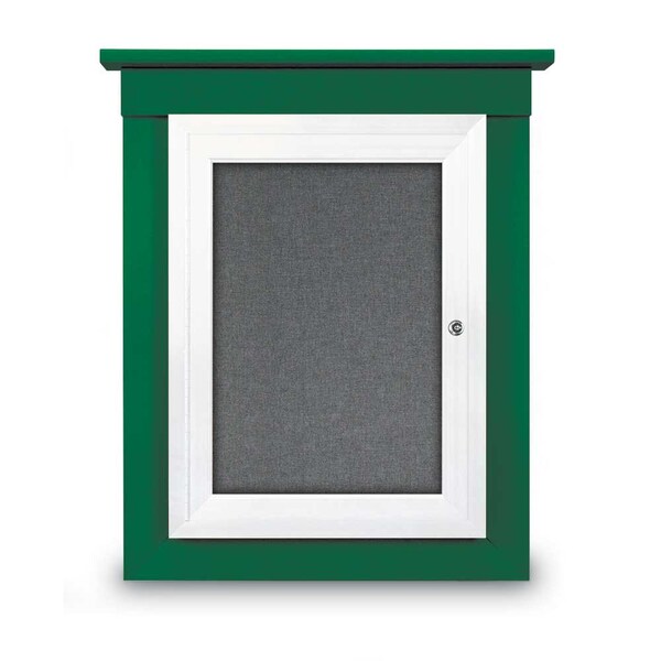 United Visual Products 60"x48" 2-Door Enclosed Letterboard, Burgundy Vinyl/Cherry UV2626O-CHERRY-BURGUNVL - main